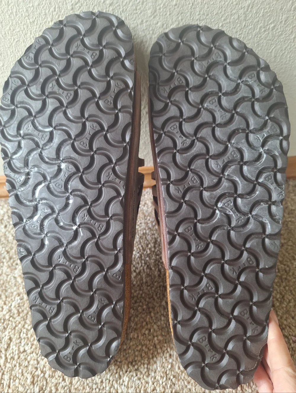 Birkenstock Brown Suede Double Buckle Sandals